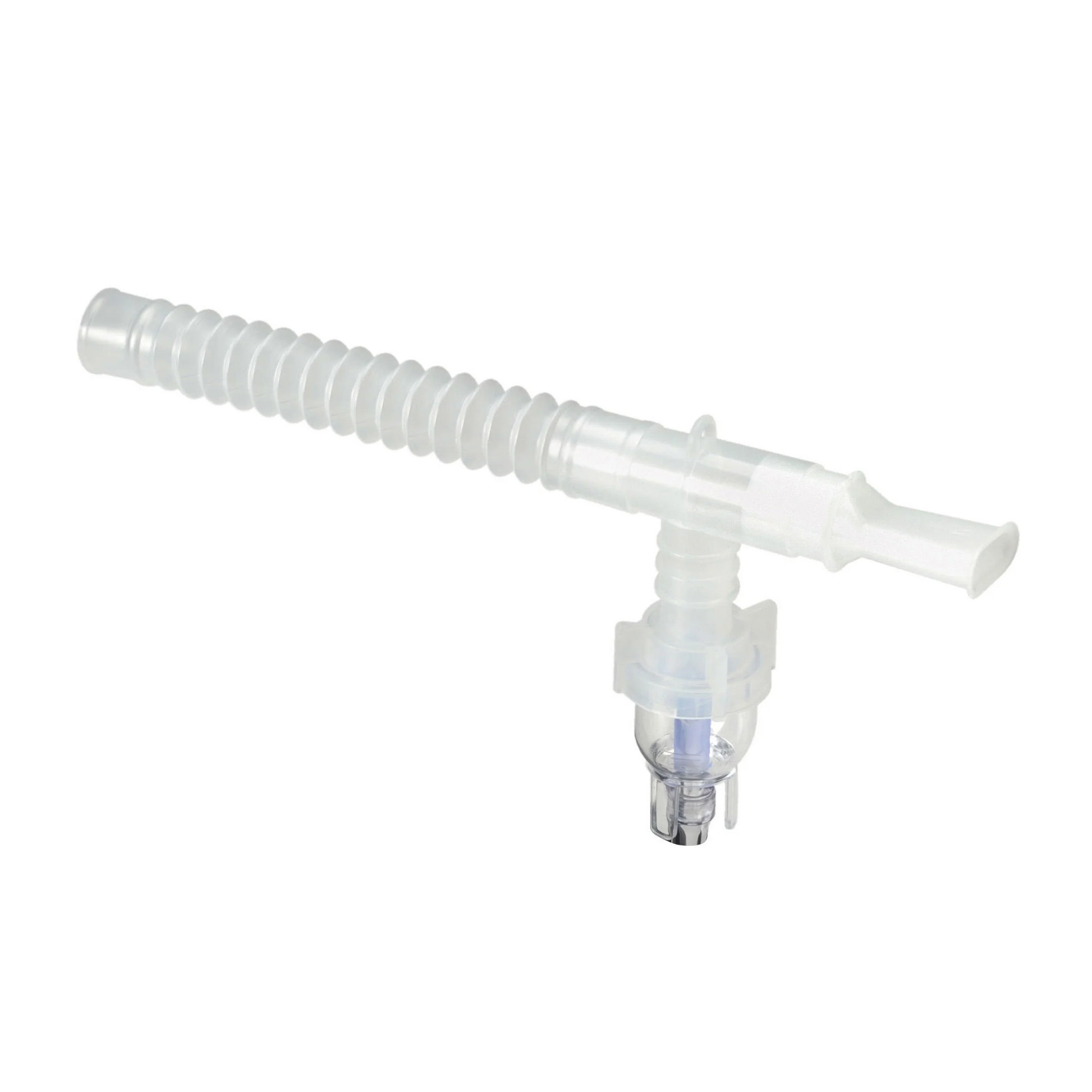 The VixOne Disposable Nebulizer from Drive DeVilbiss with mouthpiece, T-piece, Corrugated Tubeing, Nebulizer chamber for Drive DeVilbiss Pulmo Aide Compact Compressor Nebulizer.