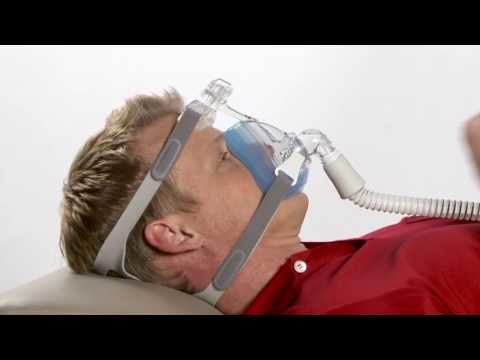 Video showing the procedure of adjusting the Philips Respironics Amara Gel full face mask to eliminate the leaks