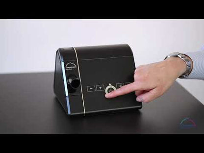 An instructional video on setting up a new Löwenstein auto CPAP prisma SMART and prisma SOFT for daily use.