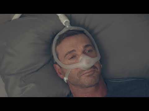 Video showing the procedure of adjusting the Philips Respironics DreamWisp minimal contact nasal mask to eliminate the leaks