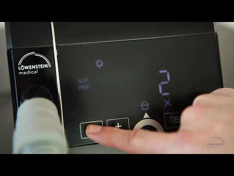 An instructional video on adjusting the therapy settings for the new Löwenstein auto CPAP prisma SMART and prisma SOFT for daily use.